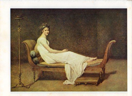 LAMINA V43071: Retrato de Madame Recamier por J. Louis David