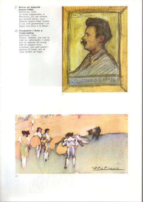 LAMINA V43085: Picasso. Retrat de Sebastia Junyer - Vidal i Torejadors y brau