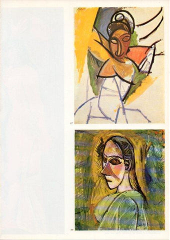 LAMINA V43105: Picasso. Una de les senyoretes y Bust d'una senyoreta
