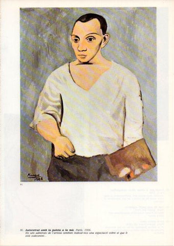 LAMINA V43103: Picasso. Autoretat amb la paleta a la ma