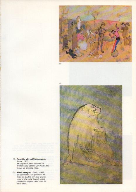 LAMINA V43096: Picasso. Familia de saltimbanquis i Simi assegut