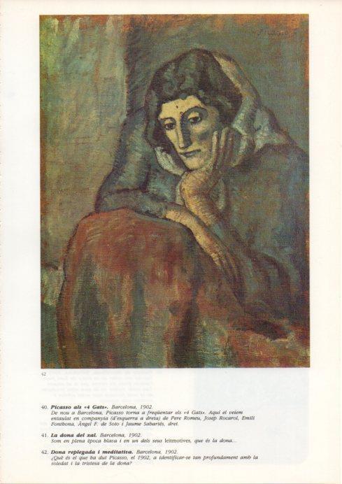 LAMINA V43089: Picasso. Dona replegada i meditativa