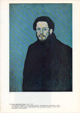 LAMINA V43088: Picasso. Gran autoretrat blau