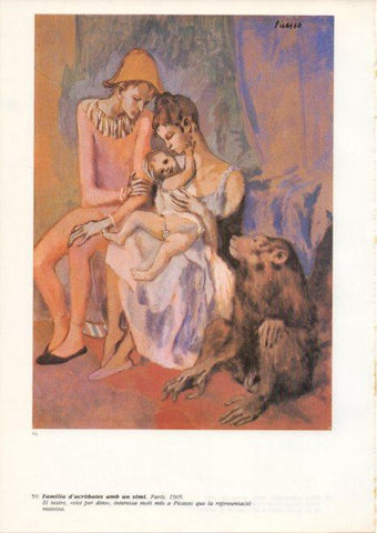 LAMINA V43095: Picasso. Familia d'acrobates amb un simi