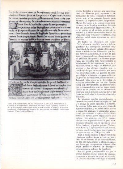 LAMINA V43536: Toma de Constantinopla en Cronica de Villehardouin