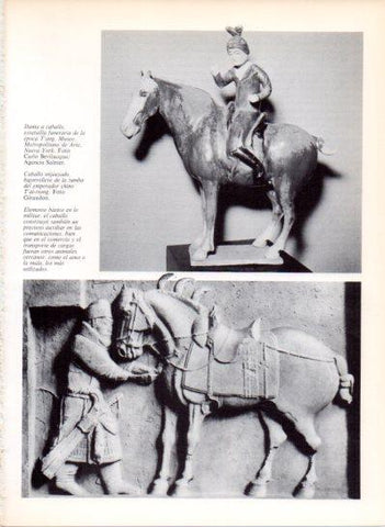 LAMINA V43544: Dama a caballo estatuilla funeraria epoca T'ang