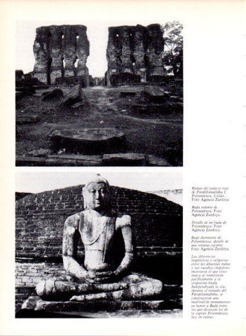 LAMINA V43519: Palacio de Parakkamabahu I y Buda sedente de Polonnaruva