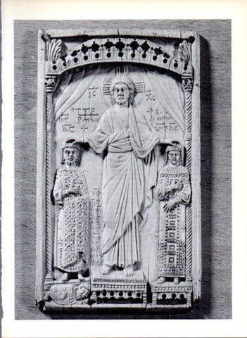 LAMINA V43501: Cristo bendice a Oton II relieve , Museo de Cluny