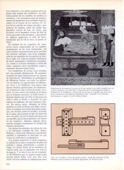 LAMINA V43555: Tipos de cerradura y llave de madera arabes según AN Account