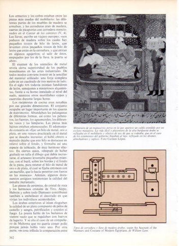 LAMINA V43555: Tipos de cerradura y llave de madera arabes según AN Account
