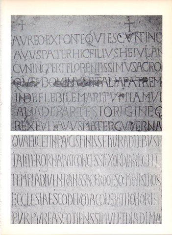 LAMINA V43591: Inscripcion funerario del rey lombardo Cunincperto