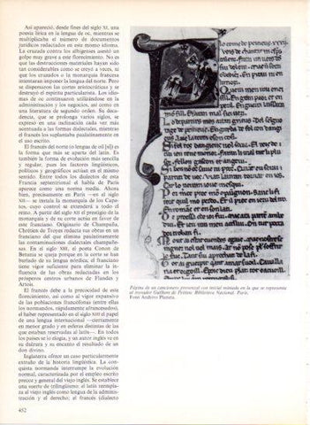 LAMINA V43595: Guilhem de Peitieu pagina cancionero provenzal