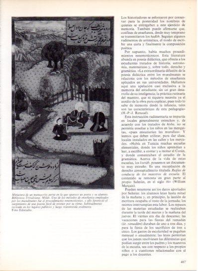 LAMINA V43611: Un poeta y su alumno manuscrito persa