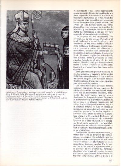 LAMINA V43619: Monje entregando un codice el abad Balsamo, Cava de Tirreni