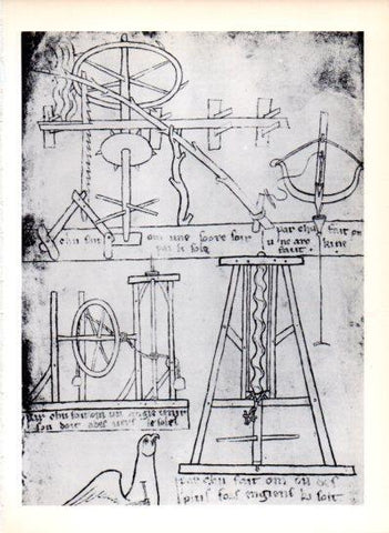 LAMINA V43571: Diversas maquinas del albun de Villard de Honnecourt