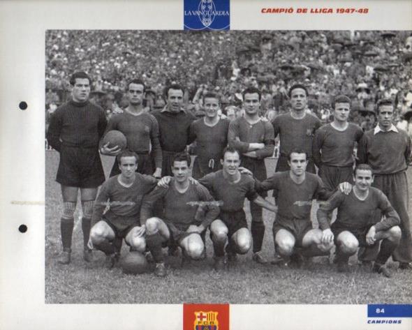 LAMINA V43385: F.C. Barcelona Campio de Lliga 1947 - 1948. El Gran album del Barça