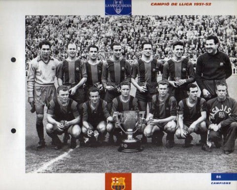 LAMINA V43386: F.C. Barcelona Campio de Lliga 1951 - 1952. El Gran album del Barça