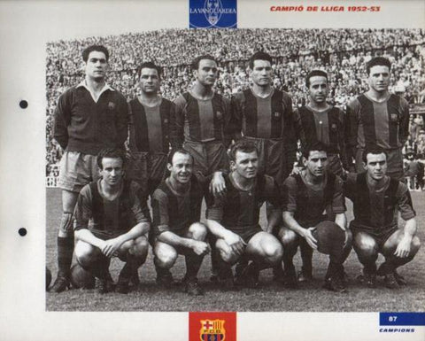 LAMINA V43387: F.C. Barcelona Campio de Lliga 1952 - 1953. El Gran album del Barça