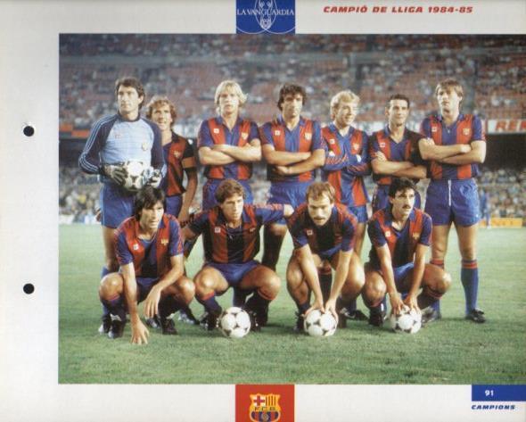 LAMINA V43388: F.C. Barcelona Campio de Lliga 1984 - 1985. El Gran album del Barça