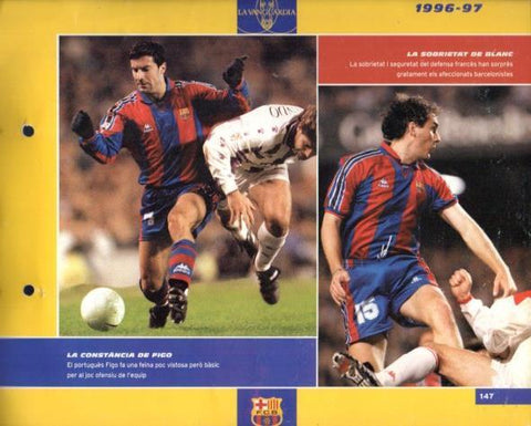 LAMINA V43396: F.C. Barcelona Figo i Blanc any 1996. El Gran album del Barça