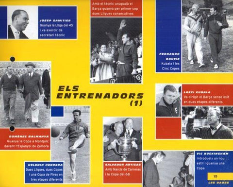 LAMINA V43398: F.C. Barcelona els entrenadors I. El Gran album del Barça