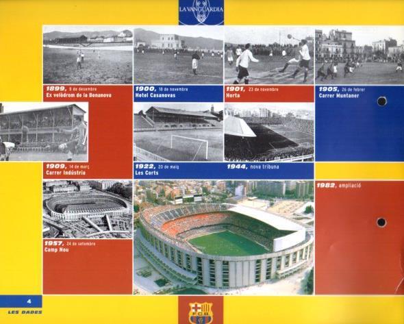 LAMINA V43401: F.C. Barcelona el Camp Nou difents anys. El Gran album del Barça