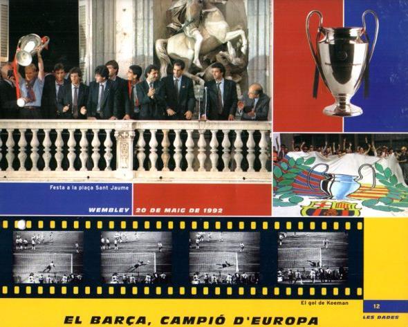 LAMINA V43405: F.C. Barcelona Campio Europa 1992. El Gran album del Barça