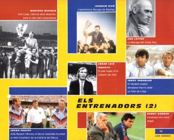 LAMINA V43406: F.C. Barcelona els entrenadors II. El Gran album del Barça
