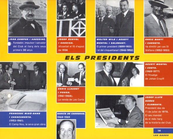 LAMINA V43407: F.C. Barcelona els presidents. El Gran album del Barça