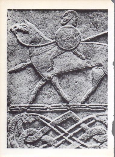 LAMINA V43413: Caballero medieval, bajorrelieve en piedra