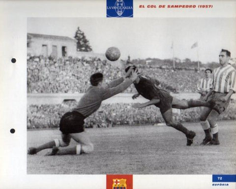 LAMINA V43380: F.C. Barcelona el gol de Sampedro 1957. El Gran album del Barça