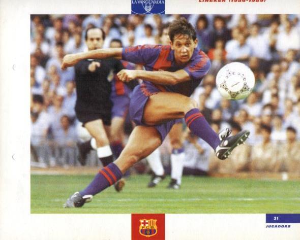LAMINA V43351: Lineker F.C. Barcelona. El Gran album del Barça