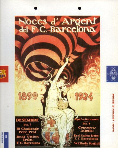 LAMINA V43364: F.C. Barcelona cartell noces d'argent 1924. El Gran album del Barça