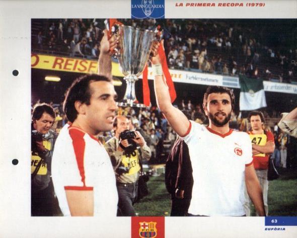 LAMINA V43376: F.C. Barcelona la Primera Recopa 1979. El Gran album del Barça