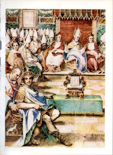 LAMINA V43421: Escena del Concilio de Nicea, fragmento