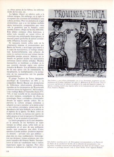 LAMINA V43440: San Isidoro y rey Sisenando, Codice vigilianeo siglo X