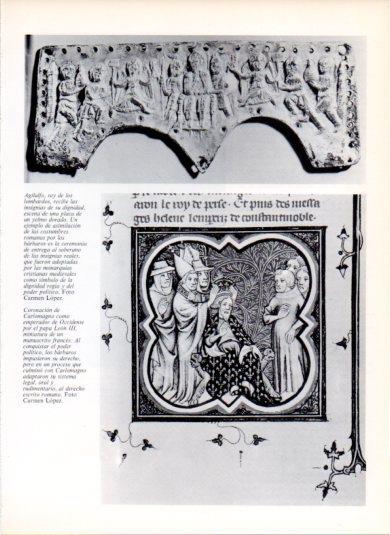 LAMINA V43437: Coronacion de Carlomagno, manuscrito frances