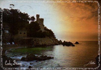 POSTAL PV12170: Vista castillo en Costa Brava