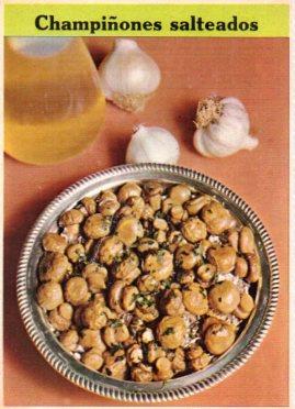 POSTAL PV12155: Receta champiñones salteados. Ficha Telva