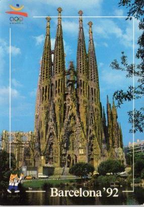 POSTAL PV12182: La Sagrada Familia, colección Barcelona 92