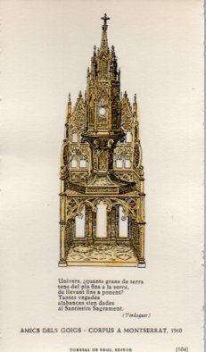 POSTAL PV12121: Goigs Corpus a Montserrat 1960