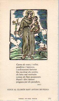 POSTAL PV12119: Goigs a Sant Antoni de Padua