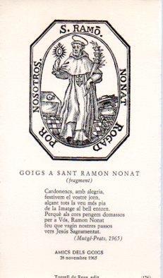 POSTAL PV12110: Goigs a Sant Ramon Nonat