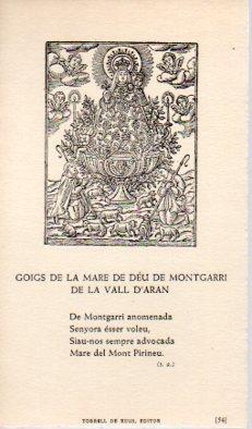 POSTAL PV12107: Goig Mare de Deu de Montgarri Vall d'Aran