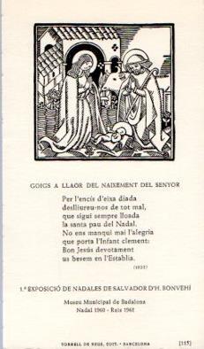 POSTAL PV12126: Goigs Naixement del Senyor 1961