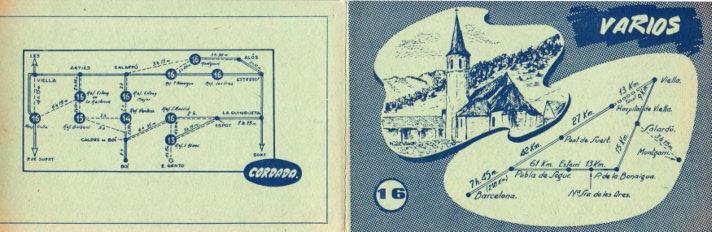 POSTAL PV12149: Triptico Refugios varios itinerario 16