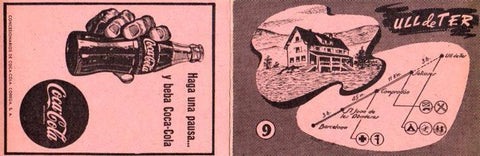 POSTAL PV12141: Triptico Refugio Ull de Ter itinerario 9. Publicidad Coca Cola