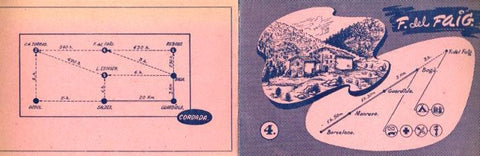 POSTAL PV12135: Triptico Refugio Font del Faig itinerario 4. Publicidad Nescafe
