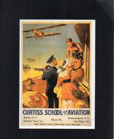 POSTAL PV12289: Curtiss School of Aviation