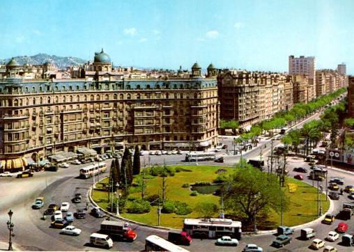 POSTAL PV12279: Plaza Calvo Sotelo, Barcelona
